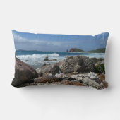 アルバのロッキーコーストとブルー海 ランバークッション (裏面)