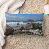 アルバのロッキーコーストとブルー海 ランバークッション (ブランケット)