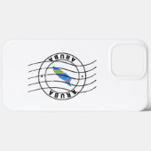 アルバの地図、パスポートの切手、旅行証明書 Case-Mate iPhoneケース (裏面 (横))