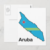 アルバの地図 ポストカード (正面/裏面)