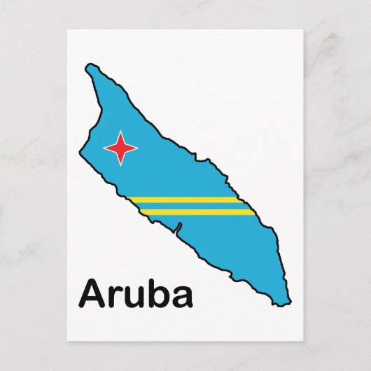 アルバの地図 ポストカード (正面)
