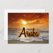 アルバの夕日 ポストカード (正面/裏面)