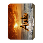 アルバの夕日 マグネット (縦)