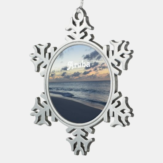 アルバの完全さ スノーフレークピューターオーナメント (右)