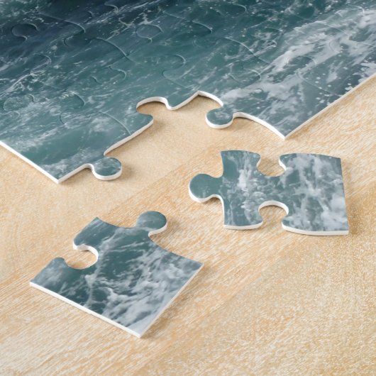 アルバの岩の多い海岸と青い海 ジグソーパズル (側面)