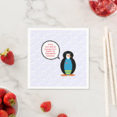 アルバの旗のお祭りで、ペンギンさんがお話しています スタンダードカクテルナプキン (インサイチュ)