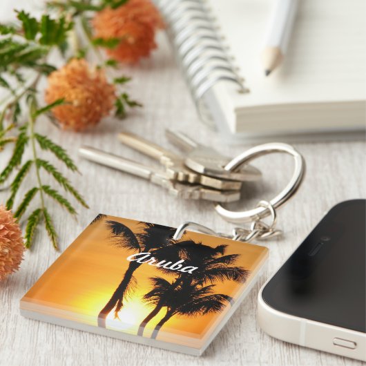 アルバの日没 キーホルダー (正面右)
