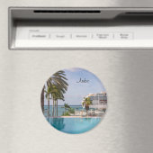 アルバの海岸の景色 マグネット (インサイチュ (食洗機))