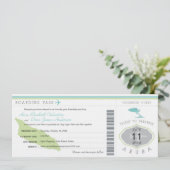 アルバの結婚式招待状への搭乗券 招待状 (スタンド正面)