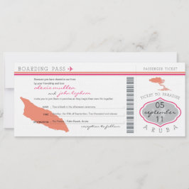 アルバの結婚式招待状への搭乗券 招待状