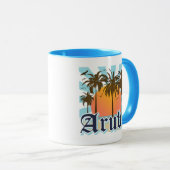 アルバは日没を浜に引き上げます マグカップ (正面右)