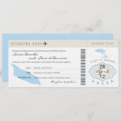 アルバへの搭乗券結婚式招待状 招待状 (正面/裏面)