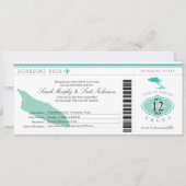 アルバへの結婚式の搭乗券 招待状 (正面)