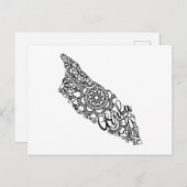 アルバアイランドマップトラベル ポストカード (正面/裏面)