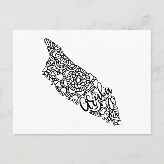 アルバアイランドマップトラベル ポストカード (正面)