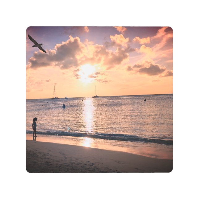 アルバアットサンセットメタルアート メタルプリント (正面)