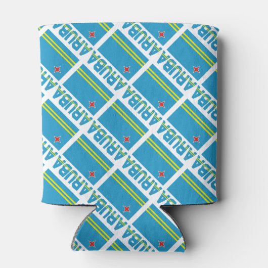 アルバアルバン国旗のタイル張り黒パーソナライズされた 缶クーラー (裏面)