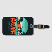 アルバカリブのシーヴィンテージレトロサンセットディ土産 ラゲッジタグ (正面横)