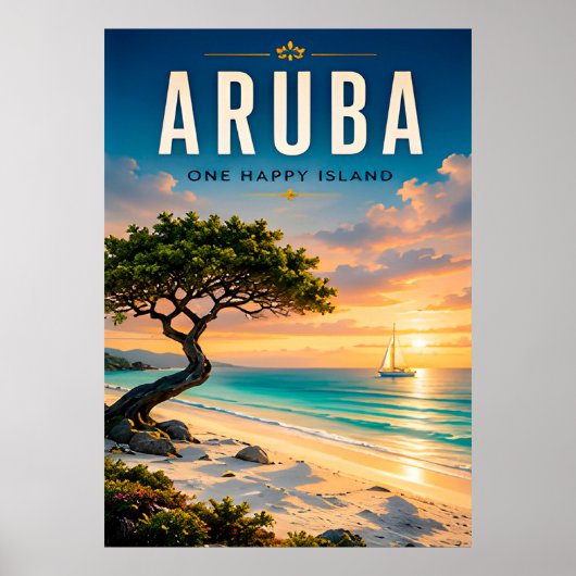 🌴 アルバカリブ海のリゾート気分 ☀️ ポスター (正面)