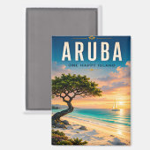 🌴 アルバカリブ海のリゾート気分 ☀️ マグネット (正面/裏面)