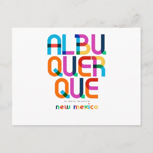 アルバカーキのニューメキシコ中世紀半ポップ・アートの期、アート、 ポストカード (正面)