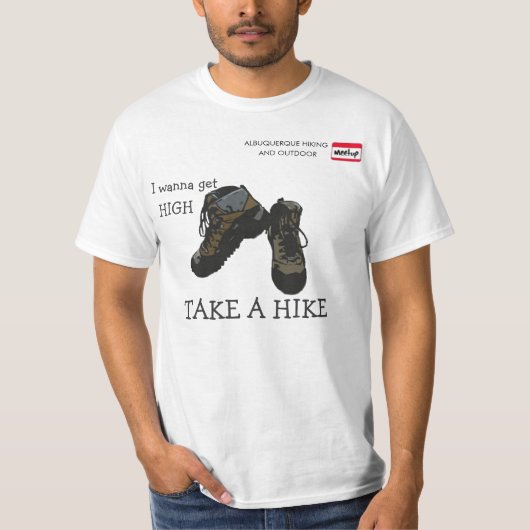 アルバカーキのハイキングおよび屋外MEETUP Tシャツ (正面)