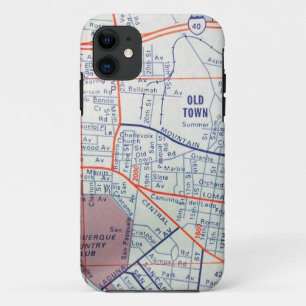 アルバカーキのヴィンテージの地図 iPhone 11 ケース
