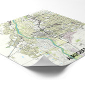 アルバカーキの地図 ポスター (角)