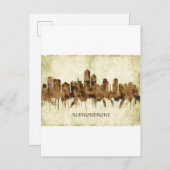 アルバカーキニューメキシコの街並み インビテーションポストカード (正面/裏面)