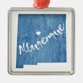 アルバカーキニューメキシコウッドグレイン メタルオーナメント (正面)