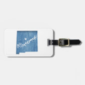 アルバカーキニューメキシコウッドグレイン ラゲッジタグ (正面横)