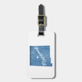 アルバカーキニューメキシコウッドグレイン ラゲッジタグ (正面縦)