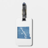 アルバカーキニューメキシコウッドグレイン ラゲッジタグ (裏面縦)