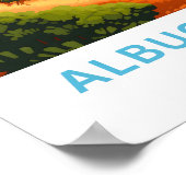 アルバカーキニューメキシコトラベルプリント ポスター (角)