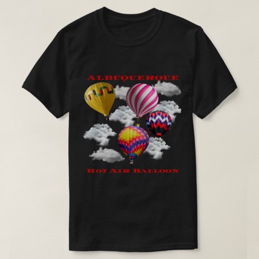 アルバカーキニューメキシコホットエアバルーンフェスタ Tシャツ (デザイン正面)