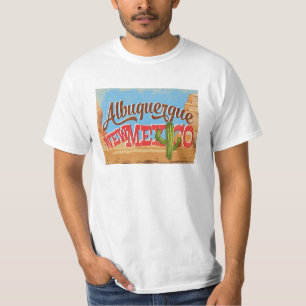 アルバカーキニューメキシコマンガデザートレトロ旅行 Tシャツ