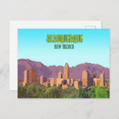 アルバカーキニューメキシコヴィンテージ ポストカード (正面/裏面)