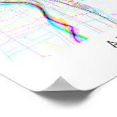 アルバカーキニューメキシコ抽象芸術シンプルの地図 ポスター (角)