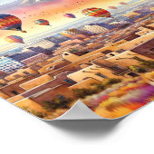 アルバカーキニューメキシコ旅行の場所の水色 ポスター (角)