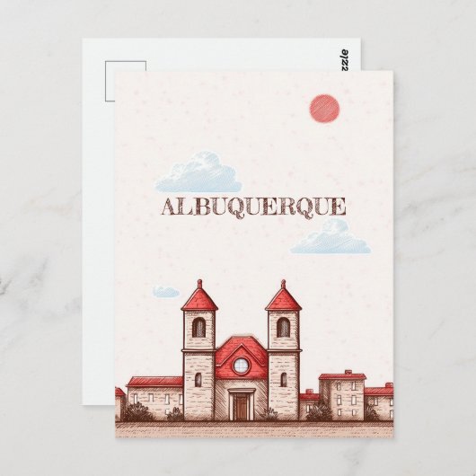 アルバカーキニューメキシコ旅行はがき ポストカード (正面/裏面)