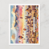 アルバカーキニューメキシコ有名な場所水色 ポストカード (正面)