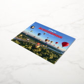 アルバカーキニューメキシコ葉書ホットエアバルーン 箔シーズンポストカード (回転した状態)