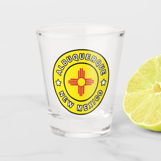 アルバカーキニューメキシコ ショットグラス (正面)