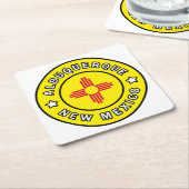 アルバカーキニューメキシコ スクエアペーパーコースター (アングル)