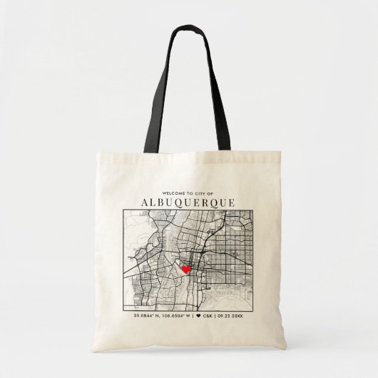 アルバカーキラブロケーター |結婚へようこそ トートバッグ (正面)