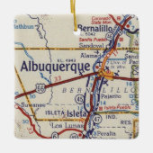 アルバカーキヴィンテージマップ セラミックオーナメント (正面)