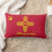 アルバカーキ国旗(ニューメキシコ) ランバークッション (ブランケット)