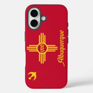 アルバカーキ国旗、ニューメキシコ iPhone 16ケース
