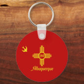 アルバカーキ国旗Keychain キーホルダー (正面)