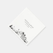 アルバカーキ結婚のミニマル紙 スタンダードカクテルナプキン (角)